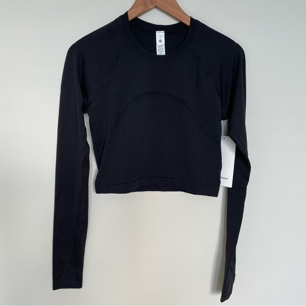 NWT Lululemon Swiftly Tech Cropped Long-Sleeve Shirt Size 8